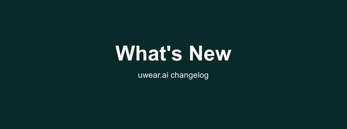 Uwear changelog: What's New