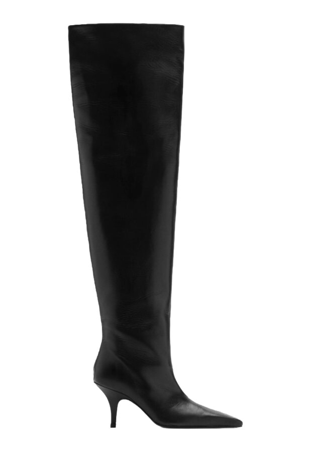 An accessory reference file, black knee boots, uploaded for a shoot