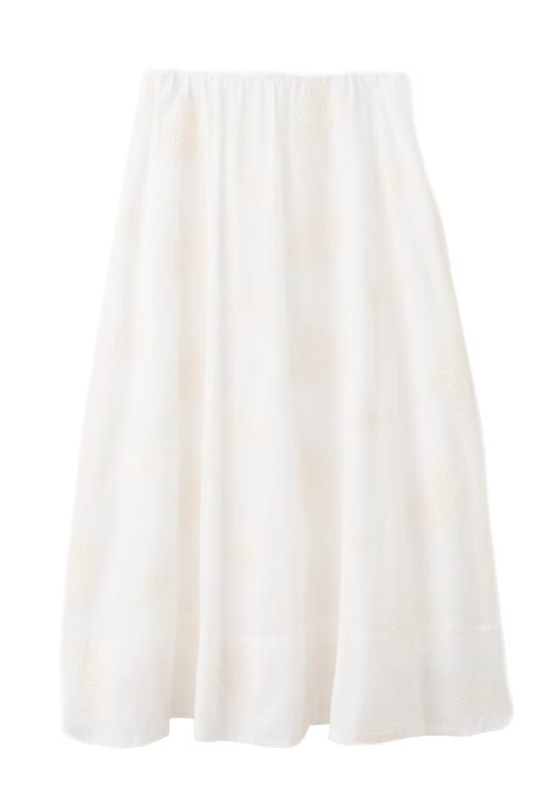 Saved garment, ivory midi skirt